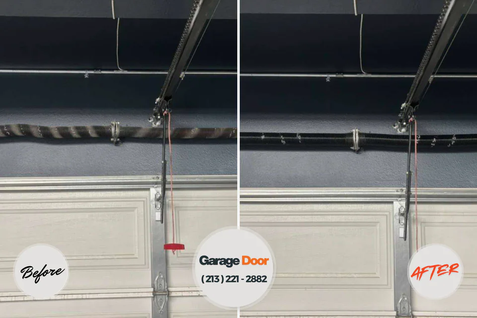 Before and after: garage door repair Somerville, NJ